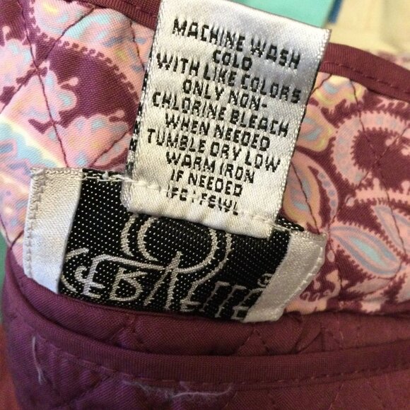 Women's reversible quilted jacket size Med purple paisley button front pockets - Picture 7 of 7